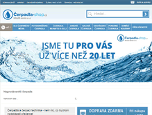 Tablet Screenshot of cerpadla-shop.cz